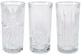 Zestaw 3 szklanek we wzory, 380 ml