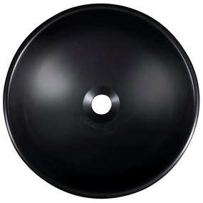 Czarna ceramiczna okrągła umywalka ø 41 cm Priori – Sapho
