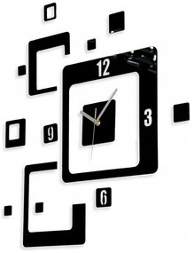 Zegar ścienny naklejany kwadratowy nowoczesny do salonu loft nowoczesny