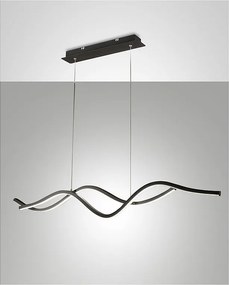 Sinuo 36W Czarna lampa wisząca LED 3666-45-101 Fabas Luce