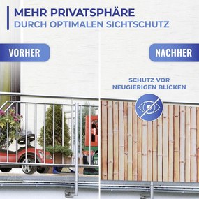 Jasnobrązowa plastikowa osłona balkonowa 500x85 cm – Maximex