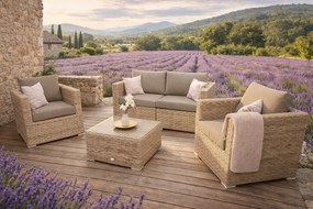 Zestaw rattanowy MALIBU dla 4 osób (cappuccino)