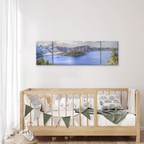 Obraz górskiego jeziora (170x50 cm)