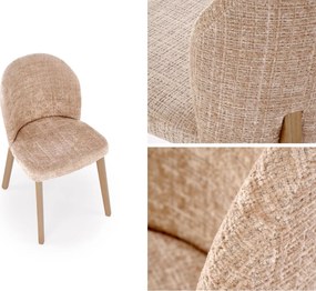 Krzesło do jadalni na drewnianych nogach Basso Halmar