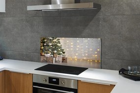 Panel szklany do Kuchni Zimowe Dekoracje i Choinki