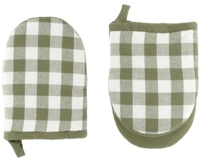 Bawełniana rękawice kuchenne zestaw 2 szt. Gingham – Tiseco Home Studio
