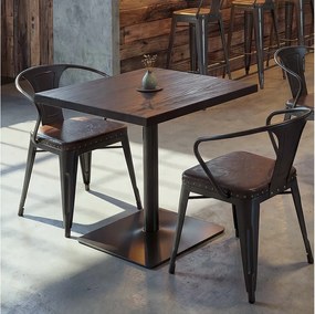 Stolik bistro MCW-H10, ciemnobrązowy