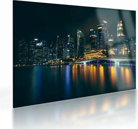 Obraz na szkle Singapuru nocą (70x50 cm)
