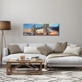 Obraz - Tower Bridge, Londyn, Anglia (z zegarem) (90x30 cm)