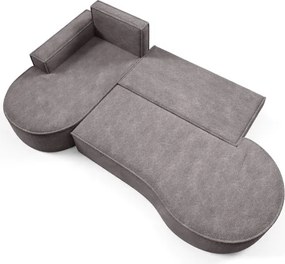 Narożnik MOLLY Lewostronny z funkcją spania, wolnostojący tkanina ABRIAMO 07 Szary