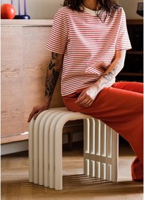 Beżowe metalowe krzesło ogrodowe Nokk – noo.ma