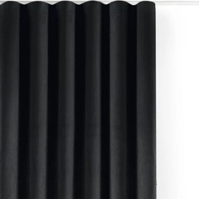 Czarna aksamitna zasłona częściowo zaciemniająca (dimout) 265x250 cm Velto – Filumi