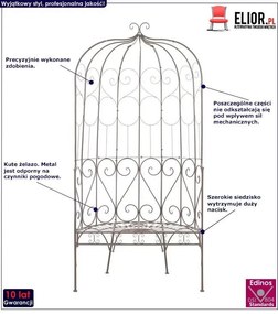 Klasyczna ławka ogrodowa S7-N07