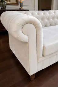 Nowoczesna kanapa pikowana Chesterfield Asti z funkcją spania