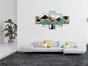 Obraz graficzny z jeleniem (125x70 cm)