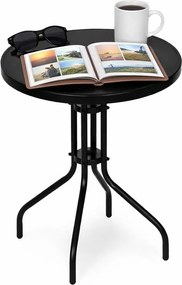 Stolik ogrodowy, balkonowy 60 cm Torello 070-1, czarny, okrągły