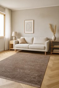 Beżowy skandynawski dywan E9-M97