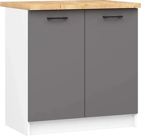 Szara minimalistyczna dolna szafka kuchenna A6-M06