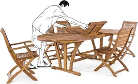 Drewniane krzesło ogrodowe w naturalnym kolorze Noemi – Bizzotto