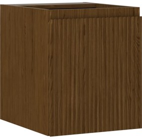 Mexen Rivel szafka łazienkowa podumywalkowa 40 cm, 1 drzwi, ryflowana, orzech - 91A21-04047-1-BF86