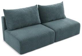 Turkusowa rozkładana/ze schowkiem sofa 216 cm Kalena – Makamii