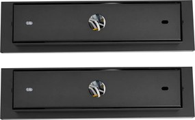 Zestaw 2 nowoczesnych lamp ściennych czarnych z regulacją i USB-C, w tym LED - Modric