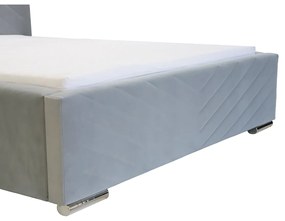 Łóżko tapicerowane z pojemnikiem i materacem COOL 180x200 cm Ciemny brąz