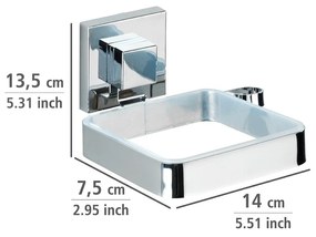 Uchwyt na suszarkę do włosów QUADRO, Vacuum-Loc, stal nierdzewna, WENKO