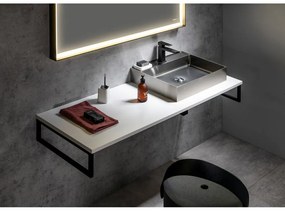 Czarny stalowy stelaż pod blat 49x2 cm – Sapho