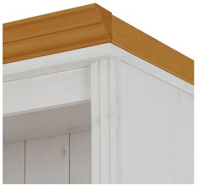 Biały regał z litego drewna sosnowego 74x223x37 cm Anita – Støraa