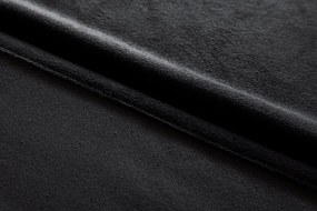 Czarna zasłona zaciemniająca VELVET 140x250 cm Zawieszanie: Metalowe pierścienie