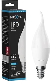 Mexen Nova żarówka LED płomyk E14, C37, 5W, Zimna - 6500K, 525 lm - L106-E14-0565-01