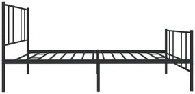 Czarne metalowe łóżko pojedyncze 90x200 cm - Quzi