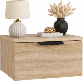 Skandynawska wisząca szafka nocna dąb sonoma R6-T19