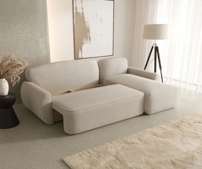 Jasnoszary narożnik tapicerowany z pojemnikiem T0-C62