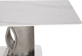 Ceramiczny stół do jadalni Modig M90 na srebrnej podstawie