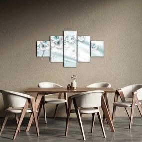 Obraz - Turkusowe kwiaty róży (125x70 cm)