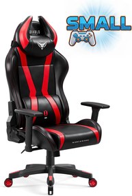 Fotel gamingowy dla młodzieży Diablo X-Horn 2.0 Small Size, kolor czarno-czerwony