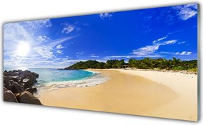 Szkło nad Blatem Słoneczny Dzień Na Plaży