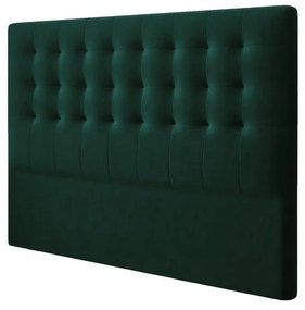 Butelkowozielony zagłówek z aksamitnym obiciem Windsor &amp; Co Sofas Athena, 200x120 cm