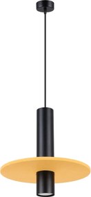 Żółta nowoczesna lampa wisząca z okrągłym kloszem P7-L88