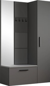 Masseno Garderoba MODULO 120,6/204/40 cm do Przedpokoju Nowoczesna Szara