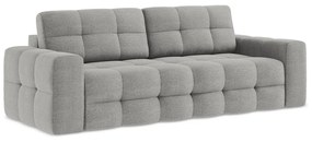 Szara rozkładana sofa z materiału bouclé 255 cm Milu – Makamii
