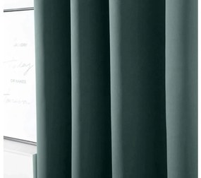 Turkusowa zasłona OXFORD 140x250 cm Zawieszanie: Metalowe pierścienie