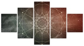 Obraz - Kosmiczny Dodekagram (125x70 cm)