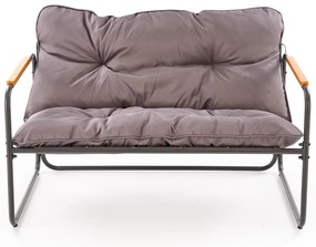 HUDSON Zestaw ogrodowy HUDSON sofa, 2 fotele, ława, popielaty nowoczesny