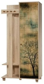 Wieszak z szafką Garmanto Tree Sonoma Oak