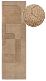 Beżowy wełniany chodnik tkany ręcznie 80x250 cm Charlotte – Villeroy&amp;Boch