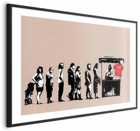 Plakat Zniszczyć kapitalizm 42x29,7 cm z ramą czarną z marginesem ARTGEIST B