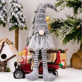 Świąteczny skrzat SNOWY 34,5 cm, szary